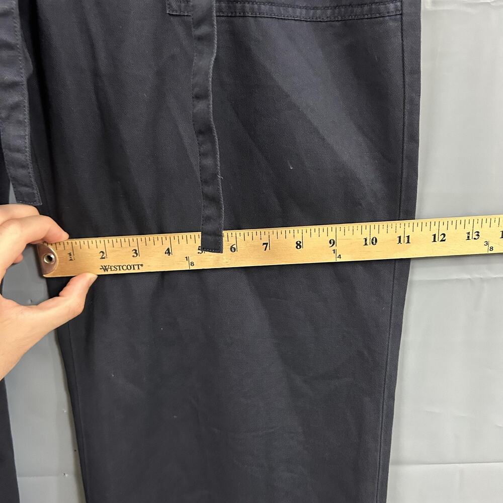 ALC Jumpsuit 6 Rivington Belted Twill Utility Wide Leg Cotton Blue Casual - Picture 14 of 16